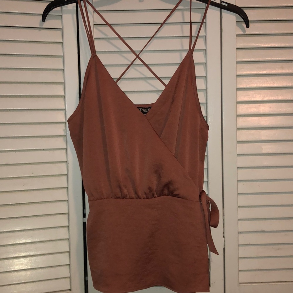 🟣Shiny mauve blouse